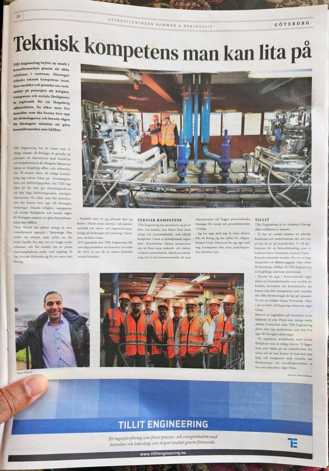 Artikel om Tillit engineering i tidningen Kommun & näringsliv